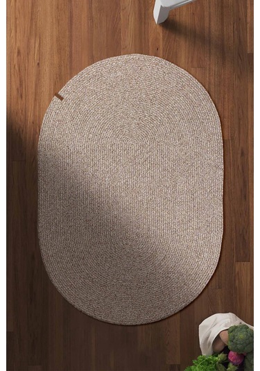Cesta El Yapımı Örgü Natural Kilim 50x80 4013 Natural