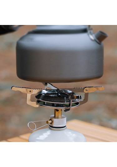 Kosona Dışarıda Kullanıma Uygun Çevirilebilir Gazlı Ocak, Ayarlanabilir Ateş Gücü, Çelik Malzeme, Piknik Ve Kamp Çadırı İçin Pratik Ocak Gümüş