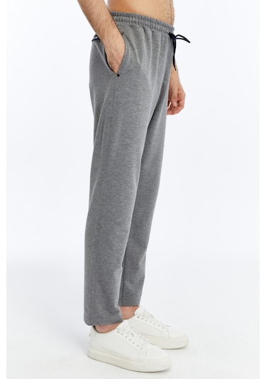 Axxel Erkek Gri Arka Cep Fermuarlı Eşofman Alt-p340 Gri