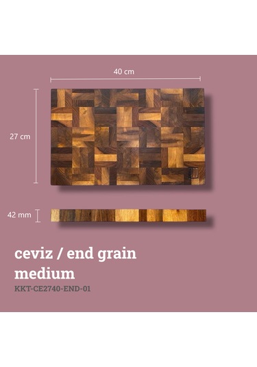 Kesme Tahtası Ceviz End Grain Medium