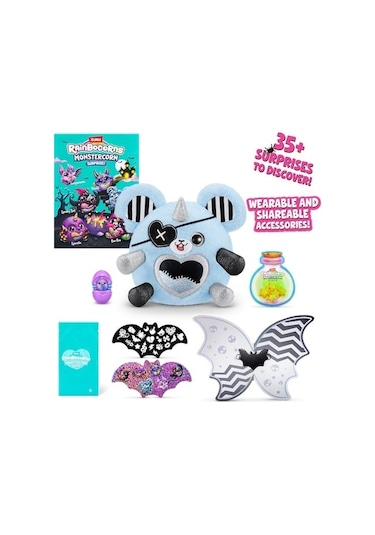 Raınbocorn Monstercorn Surprız Pelus-9297 Gri Boynuz