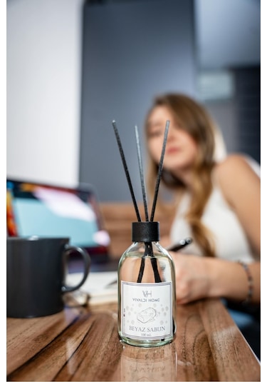 Vivaldi Home Beyaz Sabun Çubuklu Oda Kokusu Esansiyel Uçucu Yağ 100 ML