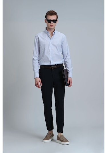 Lufian Erkek Hery Smart Chino Slim Fit Pantolon 111190318 Lacivert