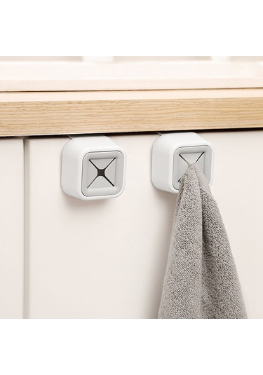 Fosenze Banyo Mutfak Plastik Zımba Kanca - Delme Yok Kurulum, Yüksek Dayanıklı, Havlu Mendil Bezi Saklama Diğer