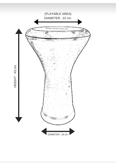 Darbuka Döküm Kaliteli Kırmızı - Akort Ayarlı Taşıma Çantası+metod