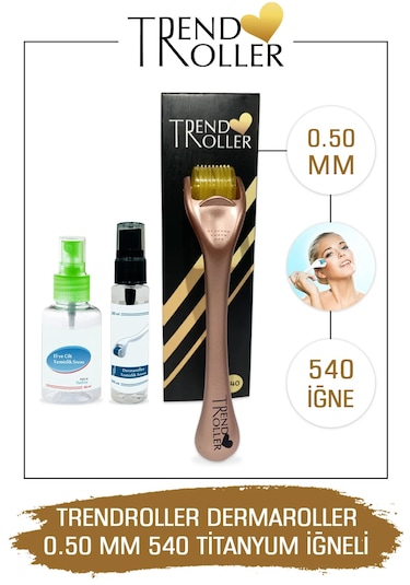 Trendroller Dermaroller 0.50mm Titanyum 540 Iğne Orijinal Derma R