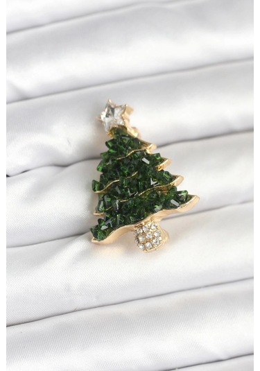 Bfs Çam Ağacı Model Yılbaşı Temalı Broş Çok Renkli