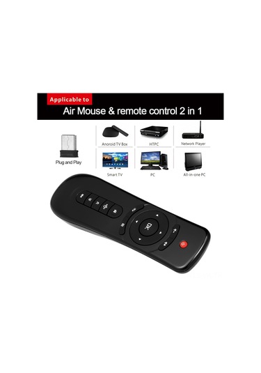 Vkemall 2.4g Kablosuz Uçak Fare Kumanda, 6-axis Jiroskop, 15 Tuş, Akıllı Tv/android Kutusu Uyumlu, Plug & Play Pil Yok