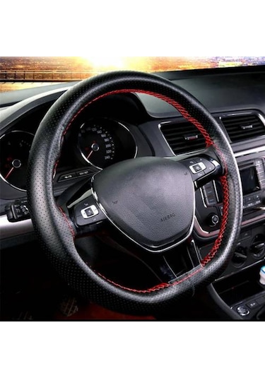 Direksiyon Kılıfı Noktalı Deri Dikişli Dikmeli Yumuşak Kokusuz