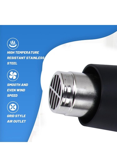 Sones Dıngguagua 1800w Endüstriyel Ağır Hizmet Profesyonel Ayarlanabilir Sıcaklık Isı Hava Tabancası Aleti Ab Fişi