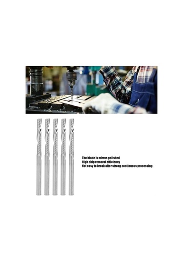 Fortunelane 5 Adet Tungsten Spiral Freze Bıçağı - 3.175mm Uç, 22mm Yanak, Ahşap İşçiliği İçin Keskin Aksesuar