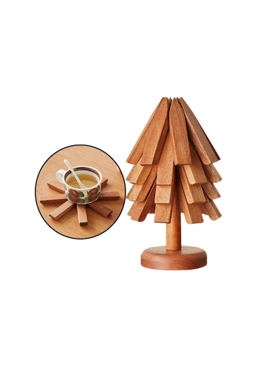 Suntek Yalıtım Matı Sıcak Tencere Tutucular Kase Gereçleri 4 Adet Gül Ağacı Pembe