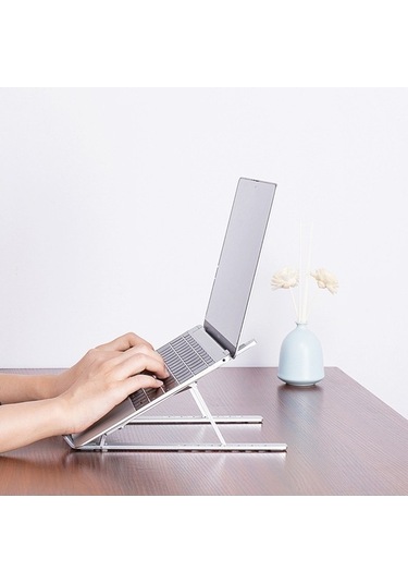 Novahub 7 Seviye Ayarlanabilir Alüminyum Laptop Standı - Ergonomik, Taşınabilir, Isınma Önleyici Stand