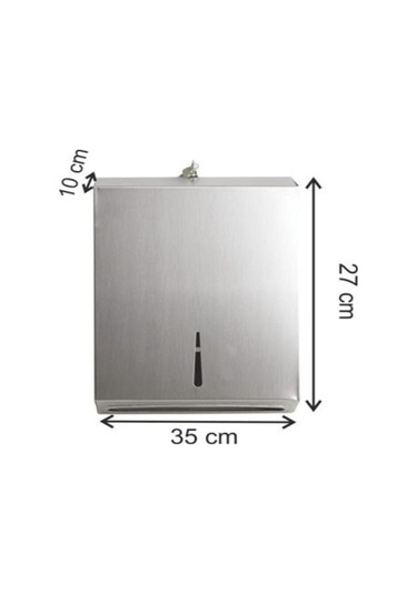 Paslanmaz Çelik Z Katlama Kağıt Havluluk Dispenseri 400'lü Gri