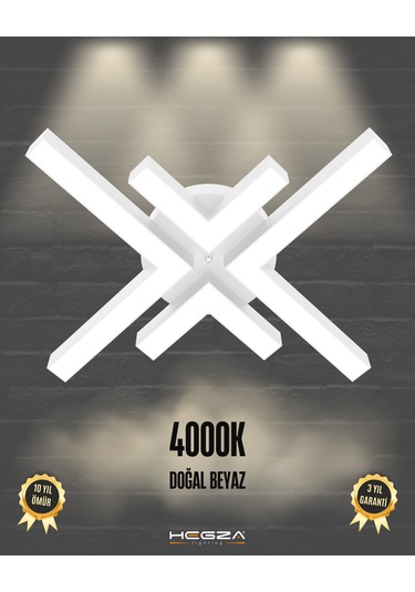 Arana Beyaz Kasa, Doğal Beyaz Işık Modern Plafonyer Led Avize Beyaz