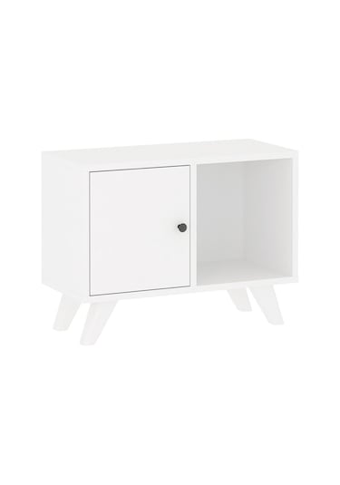 Bofigo Komodin 2 Bölmeli Komodin Kapaklı Komodin Yan Sehpa Mikonos Beyaz