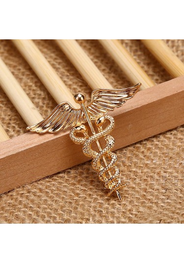 Moda Retro Melek Kanatları Erkek Rozet İğnesi Yılan Broşlar Yaka Madalyası Dekorasyonu Gümüş