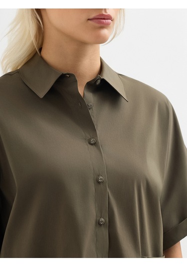 Karaca Kadın Regular Fıt Gömlek-haki 12.25w.04.100 Haki