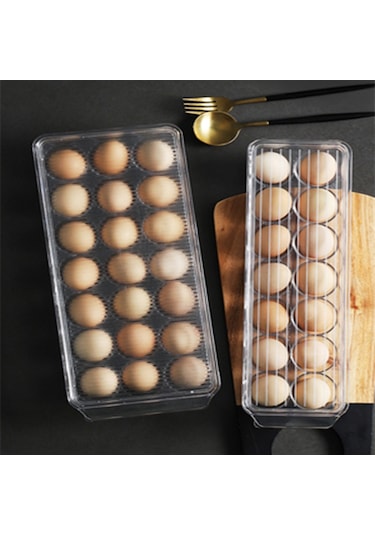 Wezone Evde Kullanım İçin Şok Ve Düşme Dayanıklı Pet Materyal Kapaklı 14 Bölmeli Şeffaf Plastik Yumurta Depolama Kutusu Diğer