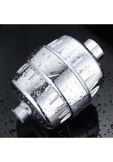 10 Aşamalı Banyo Su Filtresi Klor Ağır Metalleri Filtrelenmiş Duş Başlığı, 1 Filtre İle Kaldır Gümüş