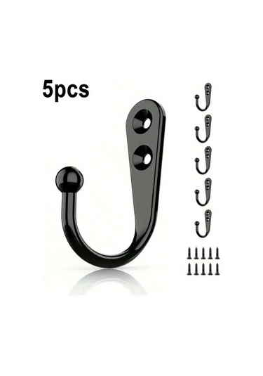 Elmpaly 5 Adet Sarı Duvar Askılığı Ceket Havlu Çanta Kapı Kancaları Mutfak Banyo Sarı