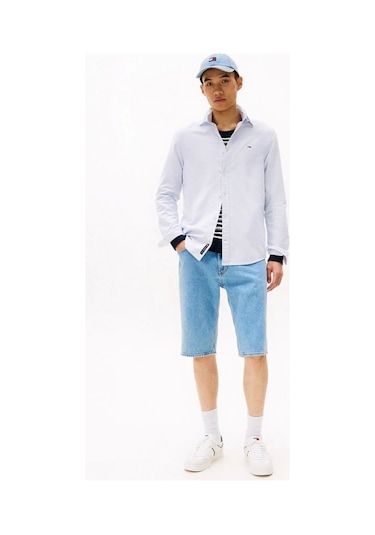 Tommy Hilfiger Erkek Oxford Gömlek Beyaz