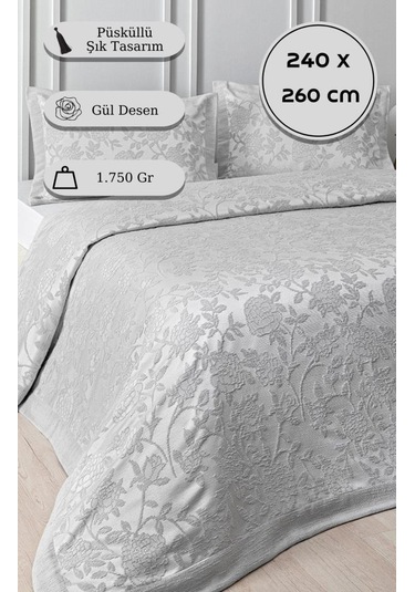 Yatak Örtüsü Seti Jakarlı Estela Krem