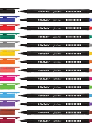 14 Renk Fineliner 0.4 Mm Ince Uçlu Kalem Set