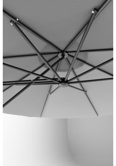 Bahçe Balkon Cafe Şemsiye 290x290 Cm Katlanır Gri