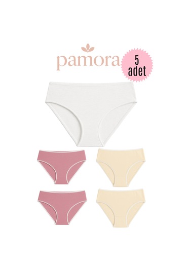 Kadın Külot Slip Külot Pamuklu Likralı-pmr71 Koyu Pembe
