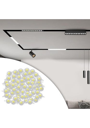 Trendooze Homyl Projektör Led Boncuk Çip, 100x, 3w Beyaz, Yüksek Parlaklık