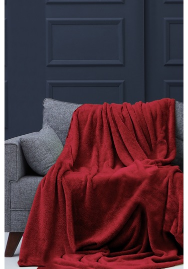 Deluxe Wellsoft Tv Battaniyesi Bordo Tek Kişilik Battaniye 150x200 Cm