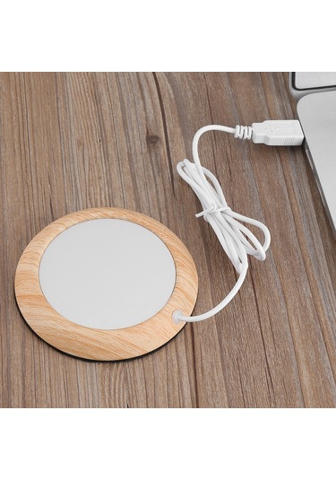 Ximistore9 Ahşap Ve Metal Usb Isıtıcı Tabak, 5w, 80 C'ye Kadar Sıcak Tutar, Ofis Ve Ev İçin Kahve/çay Isıtıcı Diğer