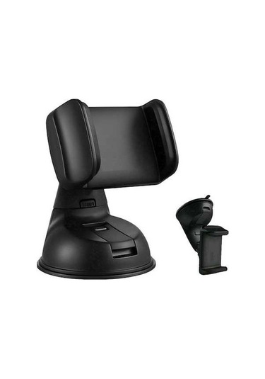 Ulzyvf Evrensel 360 Dönebilir Vantuzlu Araç İçi, Ev Ofis Telefon Standı Siyah Siyah