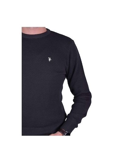 Erkek Füme Bisiklet Yaka Kazak, Ot-Kzk-20012 Füme