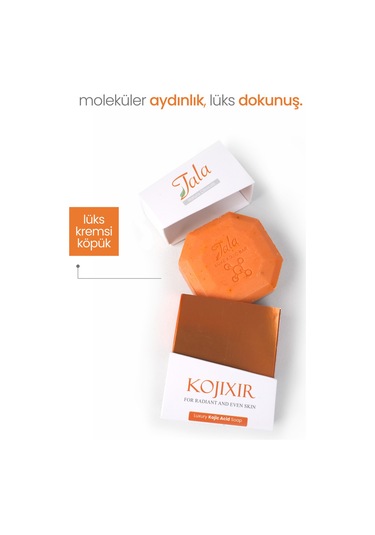 Tala Kojixir Moleküler Kojik Asit Sabunu Leke Karşıtı & Cilt Tonu Eşitleyici Zerdeçal Tanecikli 120 Gr 8682750475714 Zerdeçal