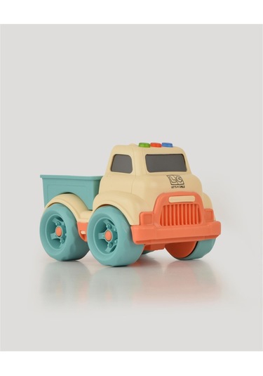 Bej Sesli Ve Işıklı Minik Pikap