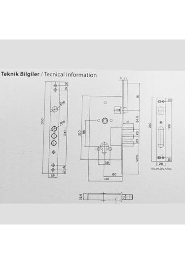 Yuma Monoblok Kilit Kasası Alt Barelsiz 1 Adet
