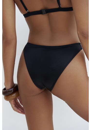Mai Collection Mai Studios Co. Bintang Düz Kesim Siyah Bikini Altı Siyah