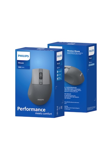 Philips SPK7528 Kablosuz Bluetooth 1600DPI 5 Tuşlu Sessiz Optik Mouse