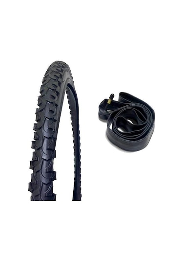 Meghna Bisiklet 24 x 1.95 Dış Lastik Ve İç Lastik Seti Siyah