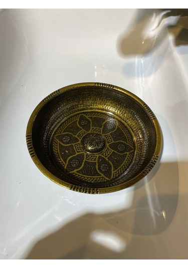 İsaoğlu Yapı Hamam Tası Antik Kurna Tası İşlemeli Motifli Eskitme Hamam Tası Antik