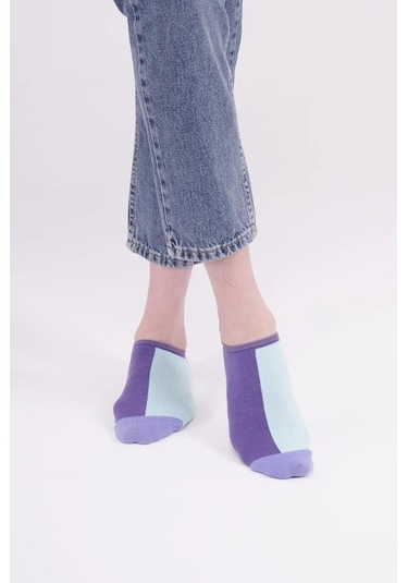 The Socks Company 161p 3 Çift Desenli Kadın Görünmez Çorap Çok Renkli