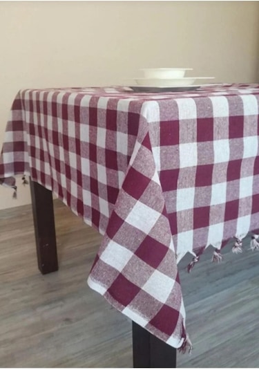 Çok Amaçlı Piknik Masa Örtüsü Sofra Bezi Bordo 150x150