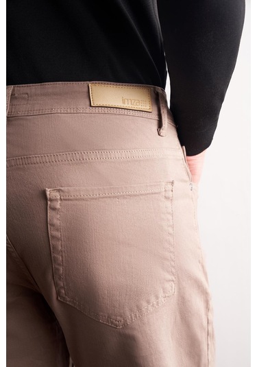 Açık Bej 5 Cep Casual Slim Fit Pamuklu 5 Cep Pantolon 1003255318 Açık Bej