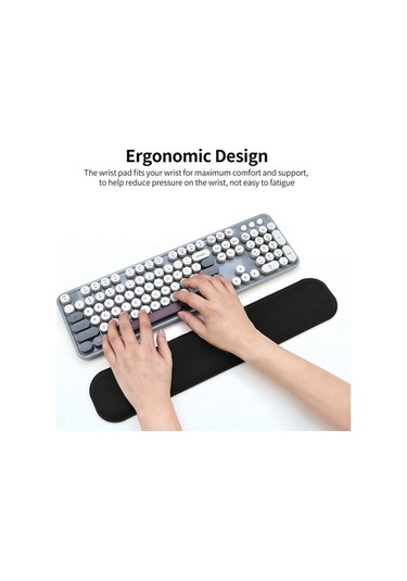 Dancemonkey Köpük Klavye Bilek Desteği Ofis Oyun Klavyesi Bilek Desteği Ergonomik Klavye Bilek Desteği Siyah
