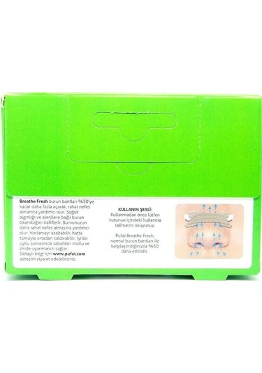 Pufai Breathe Fresh Burun Bandı Standart Boy 10'lu