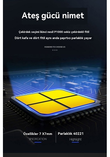 Jian Fan Dışa Mekan Dört Işık Led Çok Fonksiyonlu El Feneri Siyah