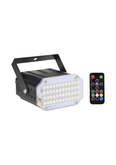 Reedark 48 Ledli Mini Stroboskop Işığı - Rgb Renkli, Kumandalı, Otomatik/ses Aktifli, Ktv/bar/parti İçin Alüminyum Kasa, Avrupa Şarjı Diğer
