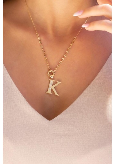 Tufanlar Kuyumculuk Altın Harf Kolye KOGA0106